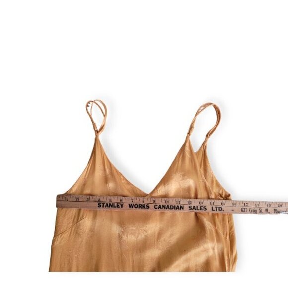 Golden Palm Print Sleeveless Jumpsuit Pepaloves size S - Picture 12 of 13